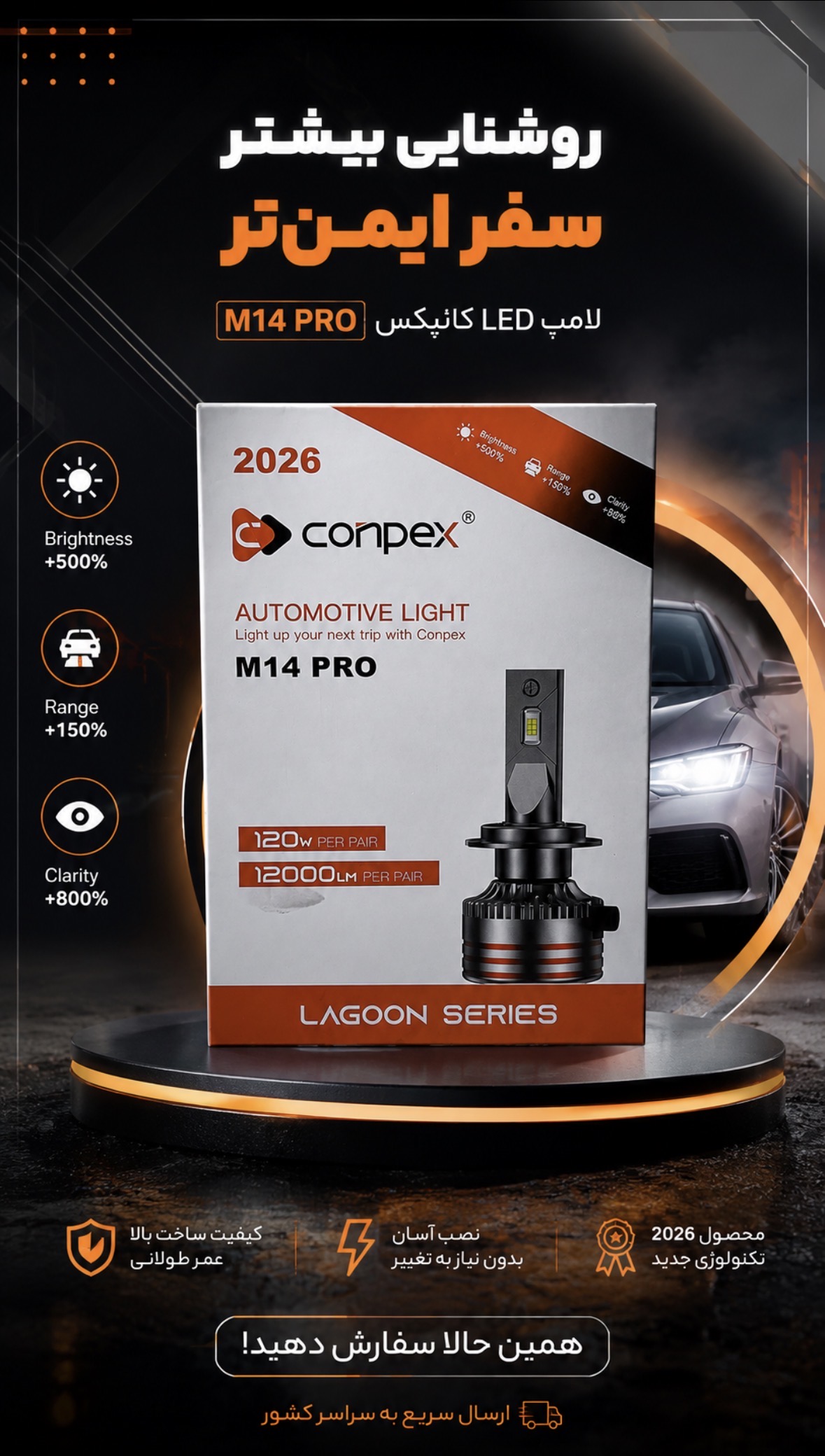 هدلایت m14 pro conpex